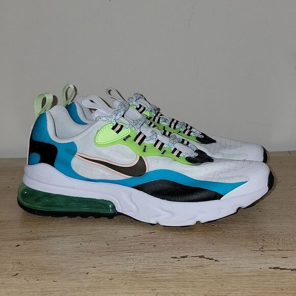 Nike Air Max 270 React SE GS 'Oracle Aqua' Shoes Size 5y Womens 6.5 - Picture 8 of 14